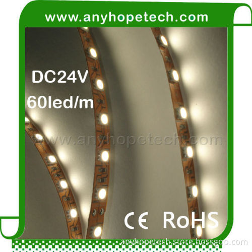 CE RoHS certified high quality single color indoor 24v led strip flexible